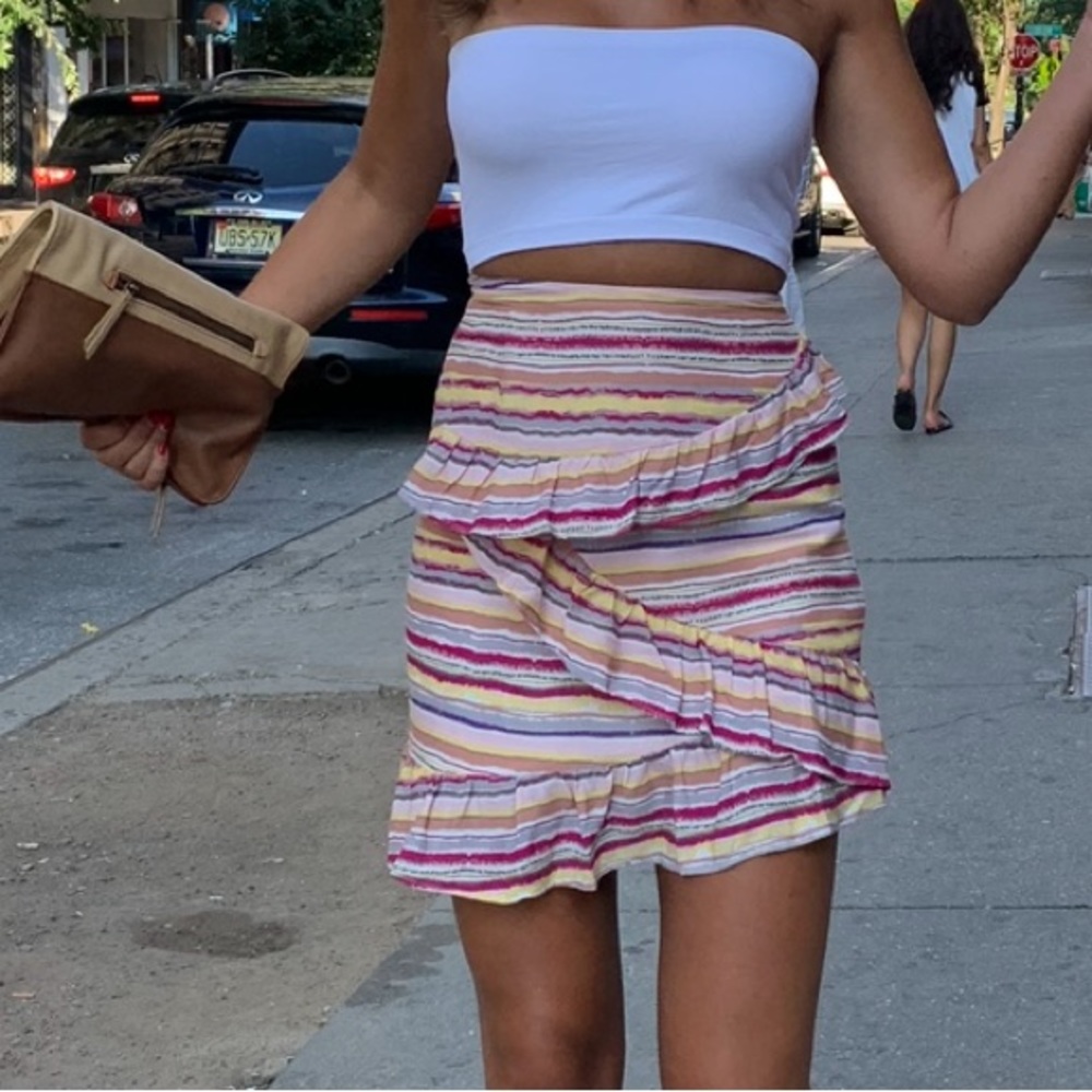 Cotton striped skirt